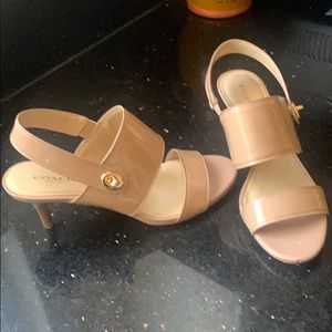 Coach nude patient leather Shoes.